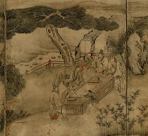 Detail: Literati are painting and creating calligraphy © NRICP