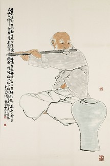 Old man, Chang Woo-soung (1912-2005), ink and colors on paper, 108 x 69, 5 cm, Southern Korea, 1981, donated by the artist © NRICP